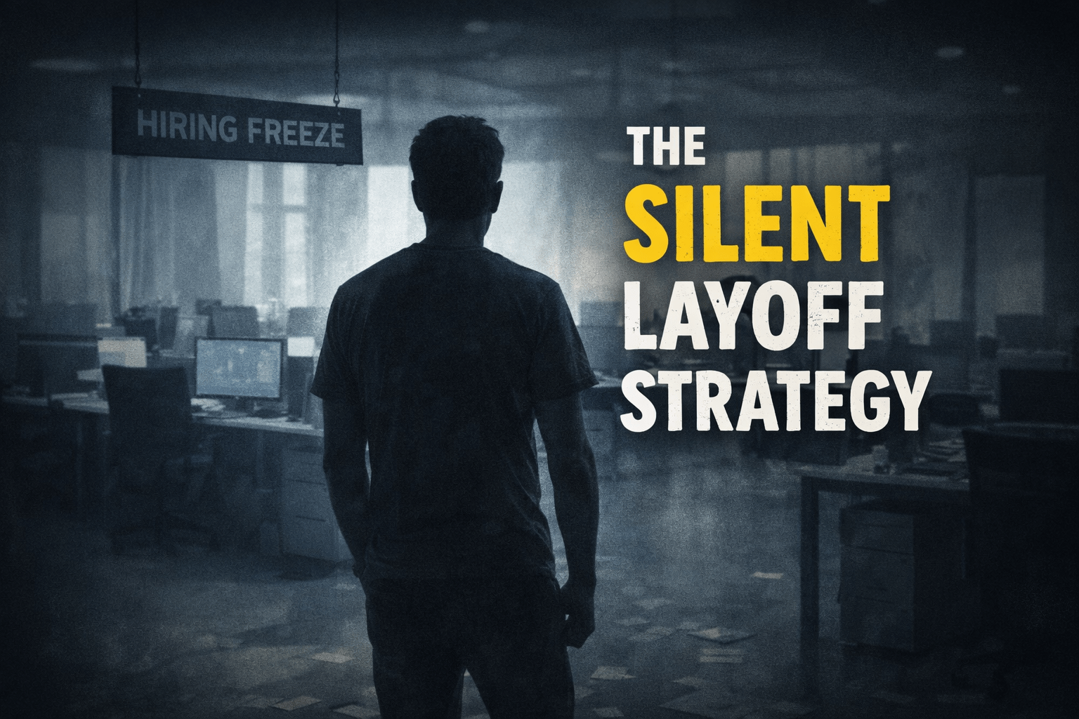 Empty office under hiring freeze