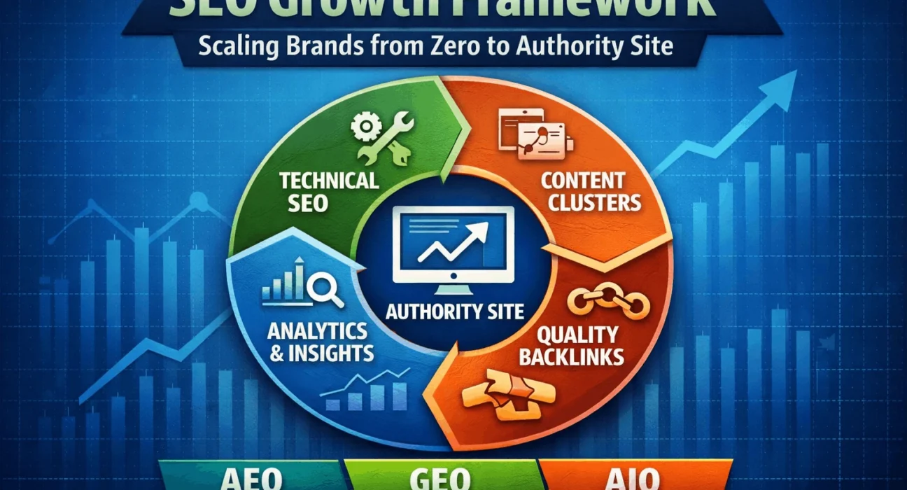 SEO growth framework infographic
