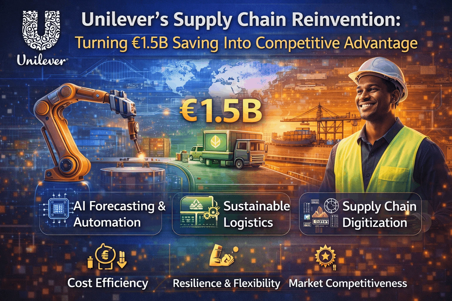 Unilever's supply chain transformation infographic