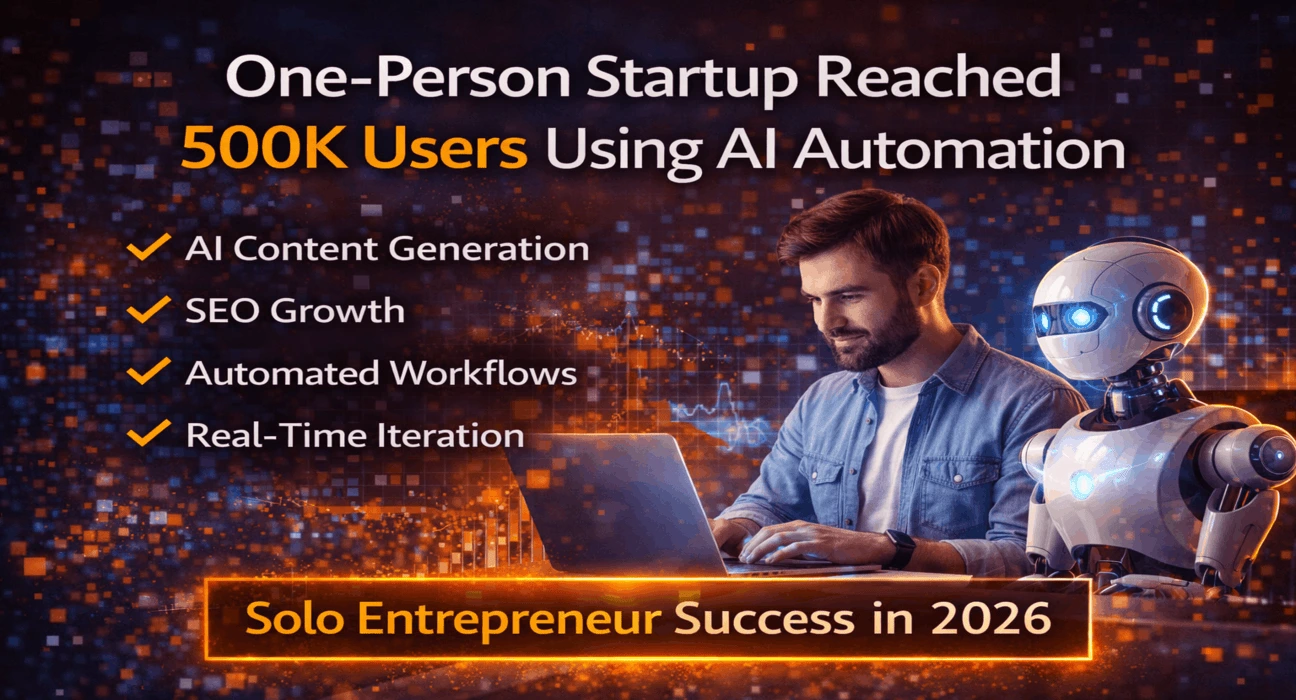 One-Person Startup Hits 500K Users With AI Automation